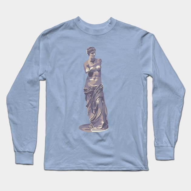 Cool Venus de Milo Long Sleeve T-Shirt by Slightly Unhinged